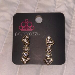 Paparazzi Gold and Silver Heart Drop Earrings